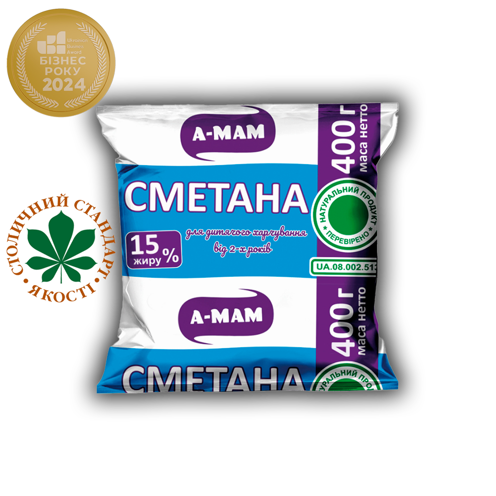 Сметана АМА 15% (400 г)
