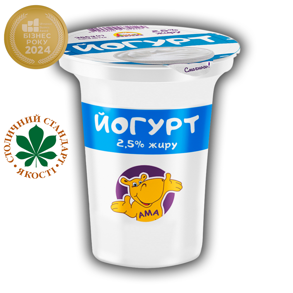 Йогурт без наповнювачів АМА 2,5% (300 г)