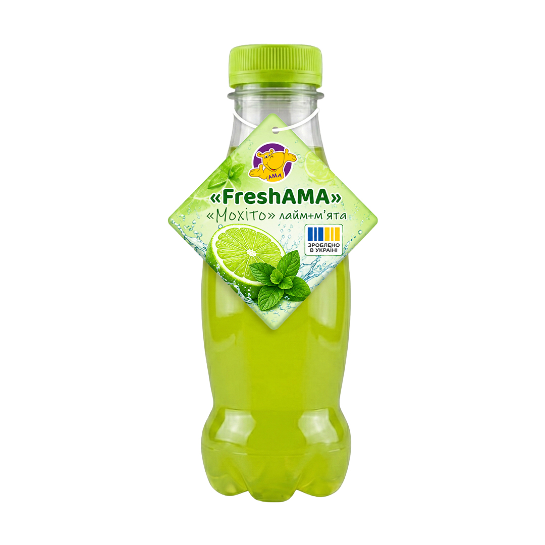 Напій із сироватки "FreshAMA" з наповнювачем "МОХІТО" пляш. 0,300
